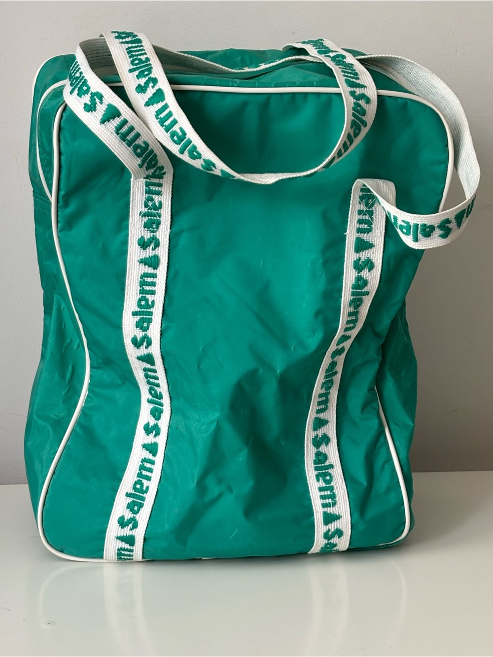 Vintage Salem Cigarettes Green Duffle Bag Retro Travel Gym Carry On Tote
